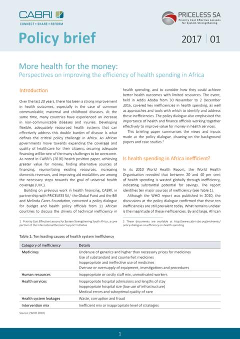 2017 Policy Brief More Health For The Money Eng