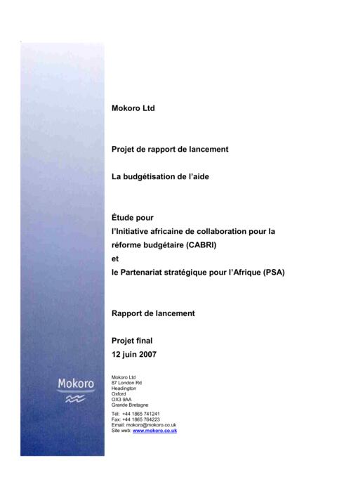 Report 2007 Mokoro Transparency And Accountability Use Of Country Systems French Aob Inceptionreport Fr