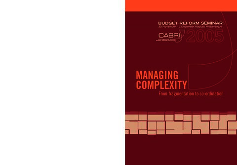 Report 2005 Cabri Cabri Seminar Cabri 2Nd Annual Seminar English 2Nd Annual Seminar Managing Complexity