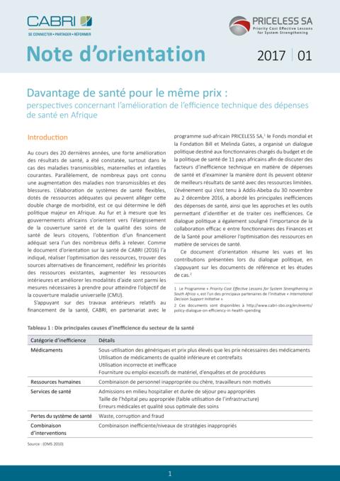 2017 Policy Brief More Health For The Money  Fre