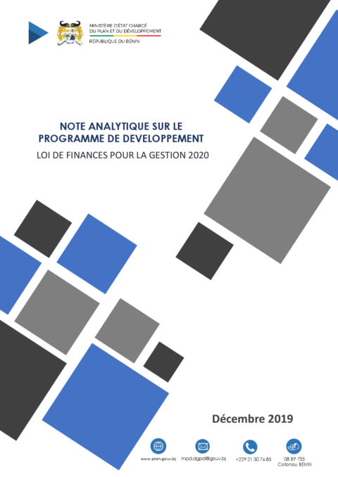 Benin 2020 Approval External Enacted Budget Ministry Of Economy And Finance ECOWASCEN SAD French 316aa3
