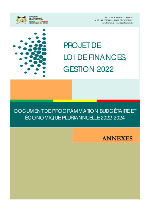 Benin 2022 Approval External Budget Proposal Ministry Of Economy And Finance ECOWASCEN SAD French 186326