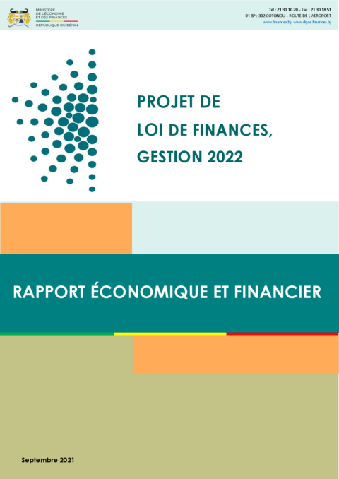 Benin 2022 Approval External Budget Proposal Ministry Of Economy And Finance ECOWASCEN SAD French ec77f1