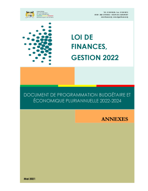 Benin 2022 Formulation External Budget Framework Ministry Of Economy And Finance ECOWASCEN SAD French ee2c96
