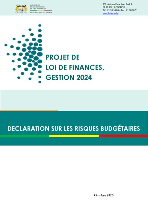 Benin 2024 Execution External Debt Report Ministry Of Economy And Finance ECOWASCEN SAD French c075ae