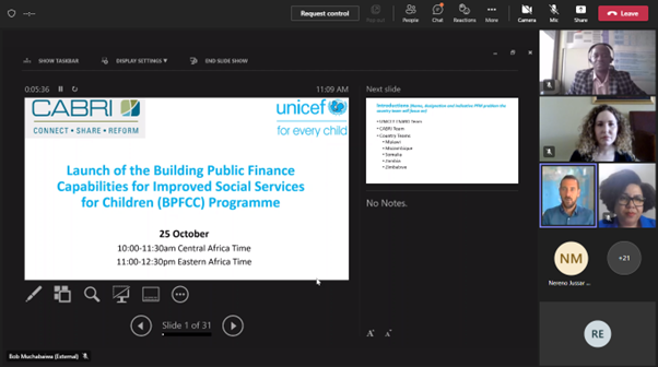 Cabri Unicef Virtual Launch Of Bpfcc Prog For Children Social Services 25 Oct