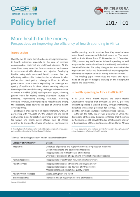 2017 Policy Brief More Health For The Money Eng